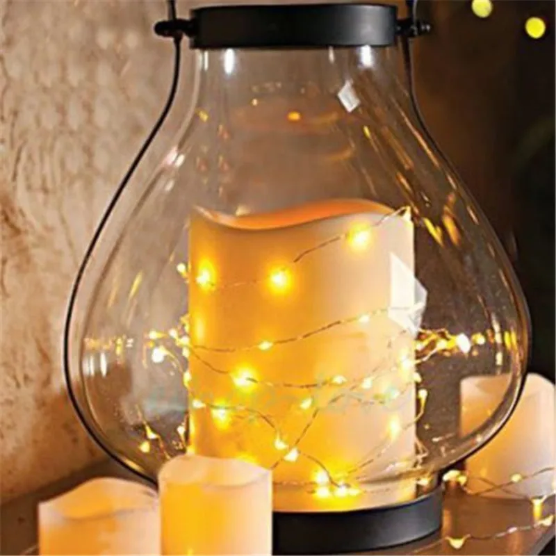 LED String Light 10m 100leds Silver Wire Fairy Lights With 12V 1A Power Adapter Christmas New Year Wedding Decoration Lights