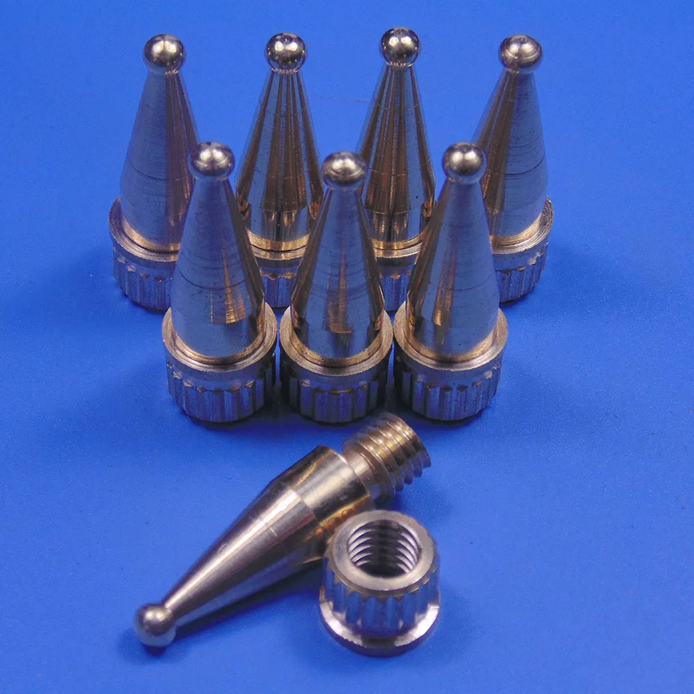 8 Uds M8x34 altavoz de cobre amplificador de punta a prueba de golpes soporte de aislamiento pies choque pie clavo # Dorado