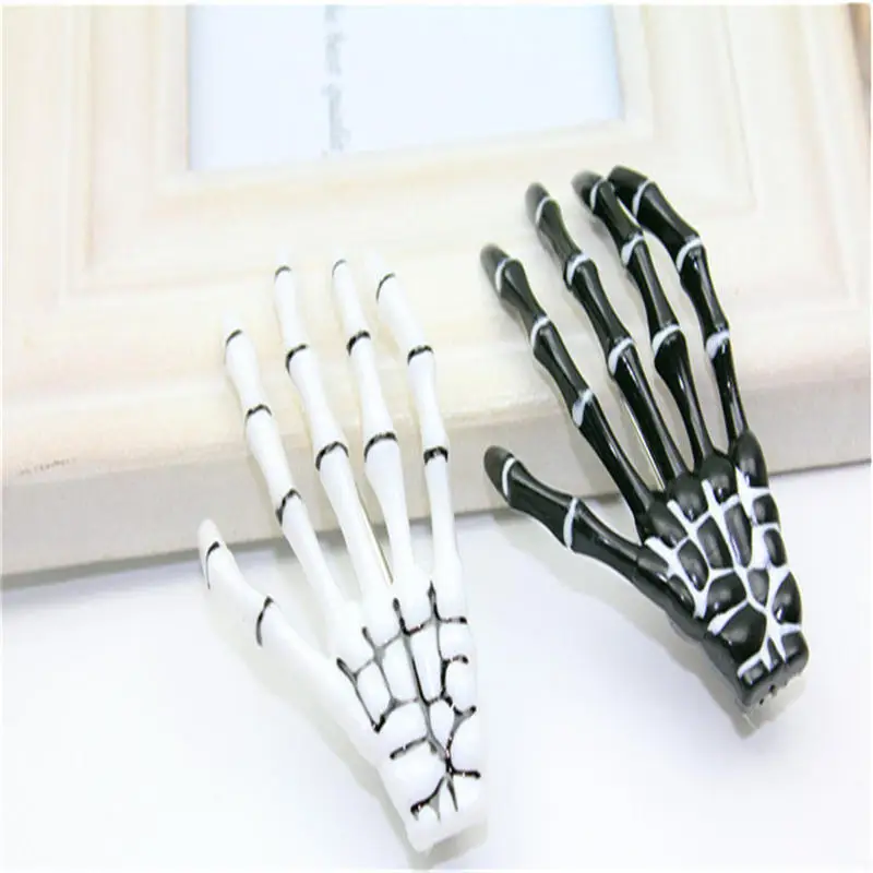 4Pcs/Lot Halloween Hairpin Gothic Punk Zombie Skeleton Hand Girls Clips Skull Accessories Barrette Hair Accessories for Women view 6