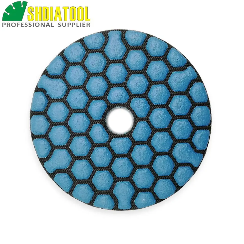 SHDIATOOL 6pcs Dia 80mm #50 Dry Polishing Pads For Granite Marble Ceramic 3inch Resin Bond Diamond Flexible Sanding Disc