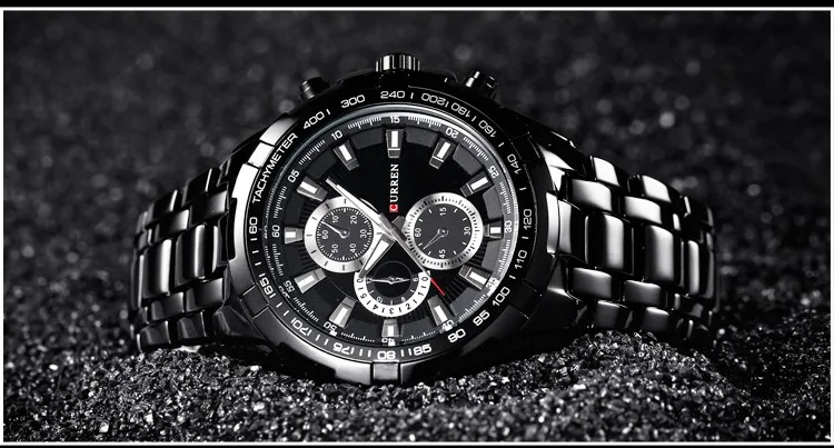 2022CURREN Top Marke Quarzuhr Männer Wasserdichte Sport Military Armbanduhr Männer Business Edelstahl Männliche Uhr Reloj Hombre – Detail 19