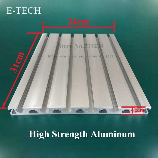 Industrial Aluminum Profile for CNC Engraving Machine Center Guide Rail Working Table 20mm Thick High Strength 310*240 mm