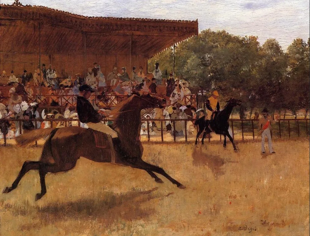 High quality Oil painting Canvas Reproductions The False Start (1869-1870) By Edgar Degas hand painted