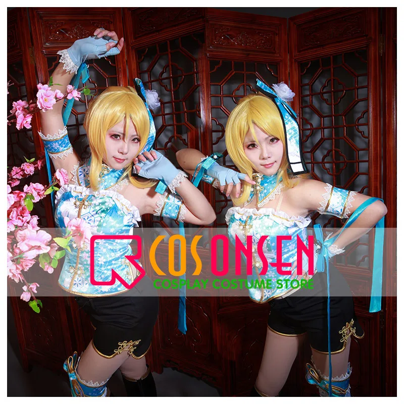 

COSPLAYONSEN Love Live! Eli Ayase Awakening Cheongsam Version Cosplay Costume All Size Custom Made