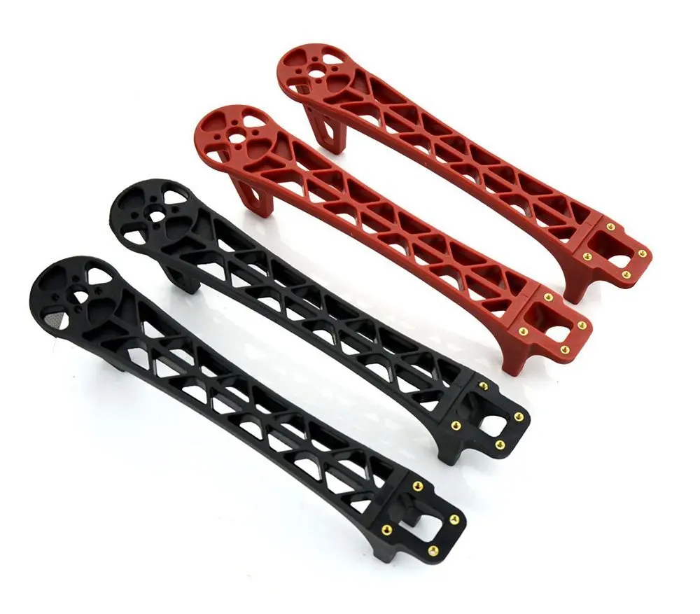 EBOYU-repuesto de parámetros para Dron, cuadricóptero multicóptero F450 F550, brazo de marco para DJ I Flame Wheel Part (rojo y negro), 4 piezas