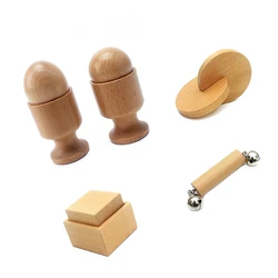 5Pcs 	Infant & Toddler Toys Montessori Wooden 3D Object Fitting Exercise Early Education Preschool Practical Life Toys for Baby