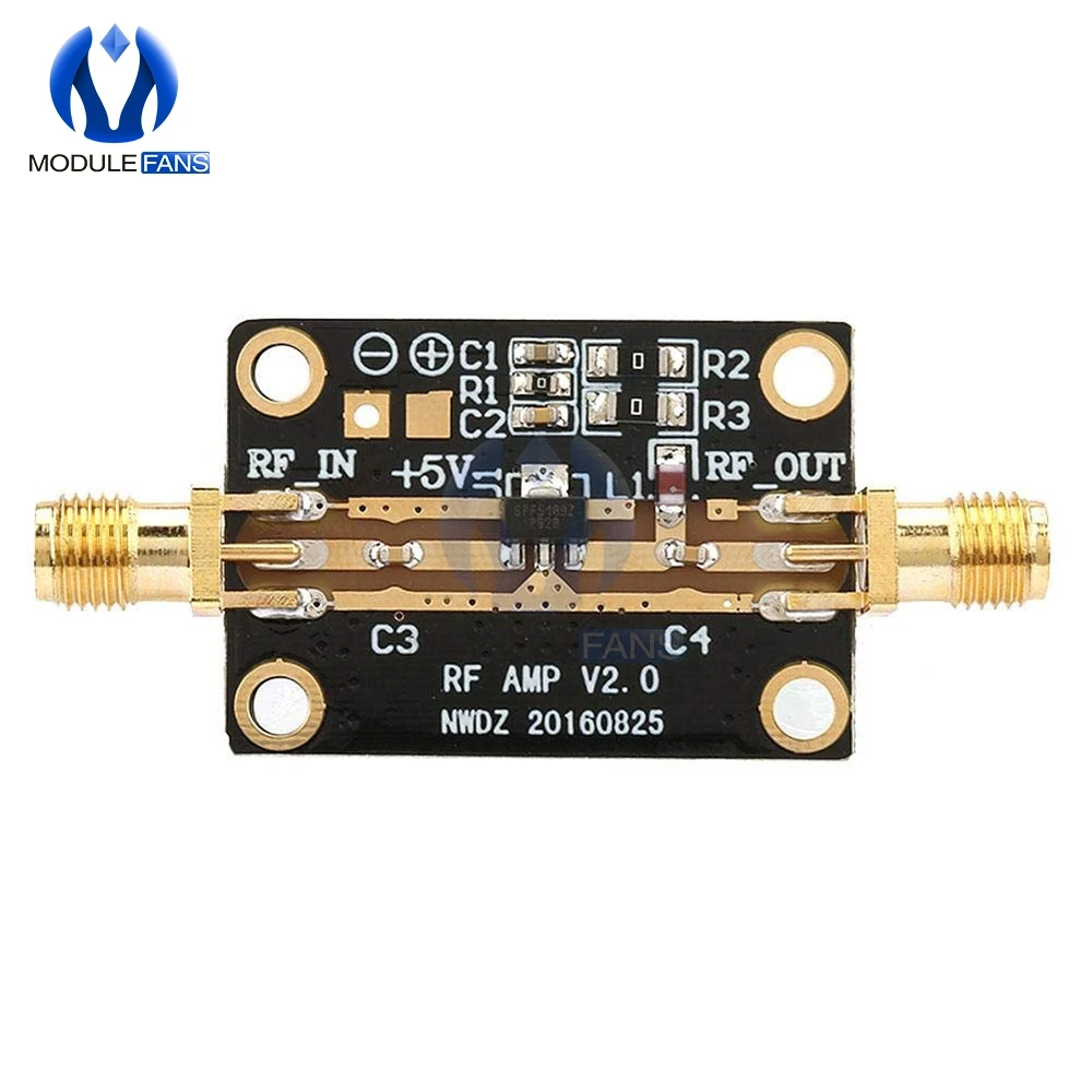 5V 90mA RF Amplifier 23DB P1DB Wide Band Ultra High Linearity Low Noise Module Board LNA RF FM HF VHF/UHF For Ham Radio