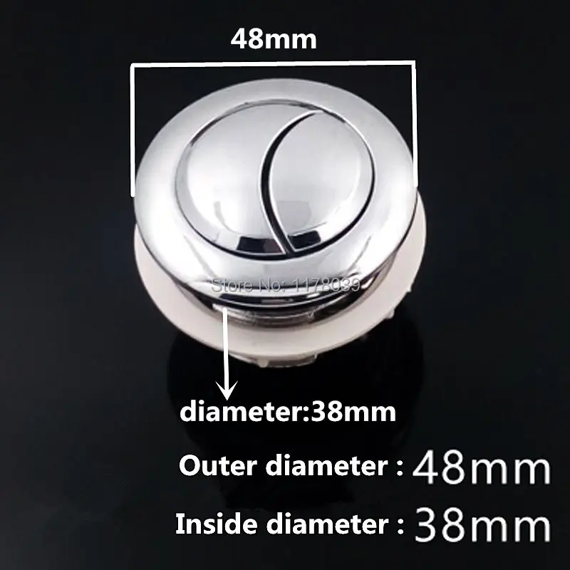 

Toilet Dual Push Button round Water Tank Cover 48mm Outer Diameter 38mm Inner Diameter for Bathroom Toilet Accessories J17368