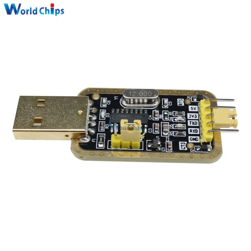 CH340 Module Instead Of PL2303 , CH340G RS232 to TTL Module Upgrade USB to Serial Port In Nine Brush Small Plates Golden