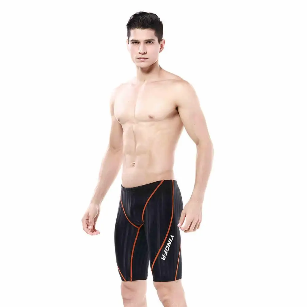 Yingfa FINA costumi da bagno da competizione da corsa Jammer impermeabile resistente al cloro costumi da bagno competitivi bambini ragazzi slip da