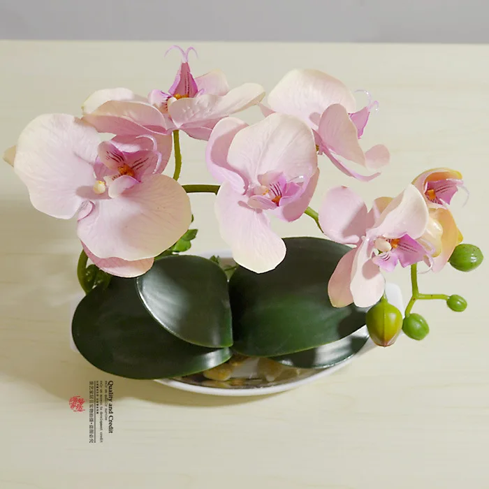 Foreign high-end simulation silk flower High simulation flowers bonsai ceramic bonsai TC176 fresh four-color optional