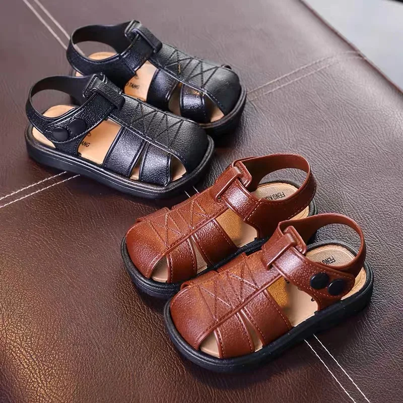 Sandalias antideslizantes de fondo suave para niños y niñas, zapatos de playa para niños de 1 a 3 años, sandalias de verano para exteriores