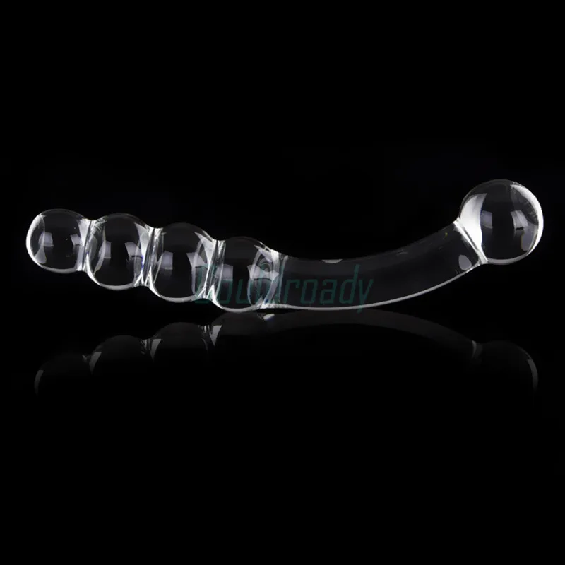 Pyrex Glass Dildo Fake Penis Crystal Anal Beads Butt Plug Prostate Massager G Spot Female Masturbation Toys