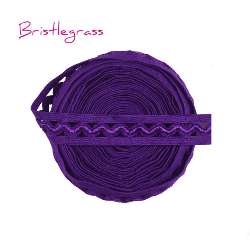 BRISTLEGRASS 2 5 10 Yard Lace Trim Elastic 5/8\