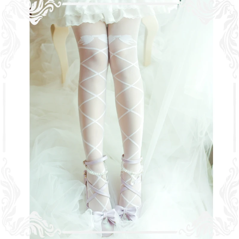 Calcetines finos de alta calidad para chica, medias japonesas de lolita dulce, con lazo encantador, accesorios de vestir de lolita, 2019