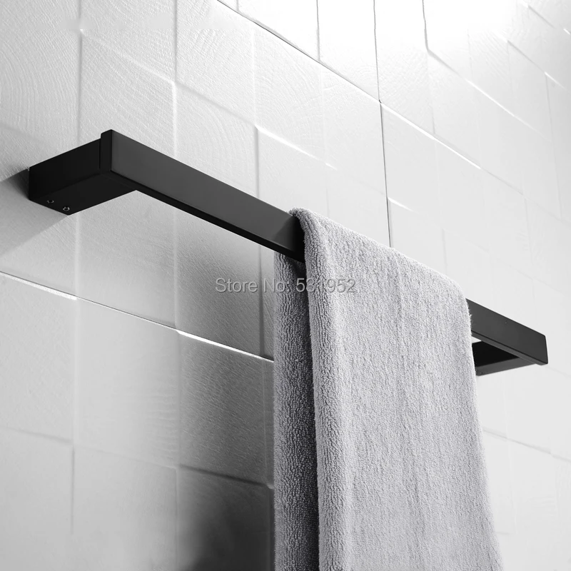 Matte Black Bathroom Hardware Towel Rack Shelf Hook Tissue Paper Holder Metal Soap Dish Toilet Brush Holder Bathroom Accessories