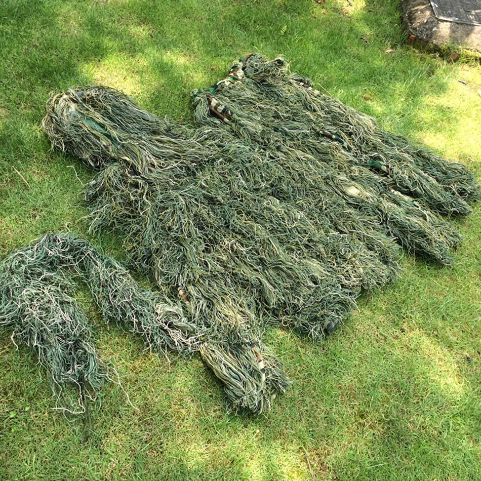 Adults 3D Military Camouflage Woodland Sniper Ghillie Suit & Camo Jungle