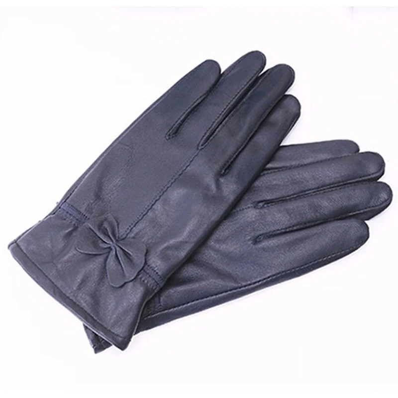 New Arrival 2024 100% High Quality Leather Glove Women\'s Pure Classical Style Sheepskin Gloves Winter Mittens Free Shipping