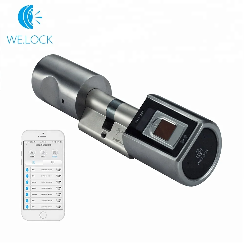 

Free Shipping 2024 New Interlligent Bluetooth Remote Fingerprint Electronic Door Lock Cylinder Door Open L6SBR Fingerprint Lock