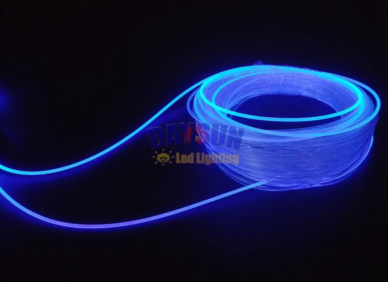 Free Shipping 5 Meters A Lot Side Glow Optic Fiber Cable for Car Atmosphere Light PMMA Universal Dia 2.0mm in 5 Meters for Car