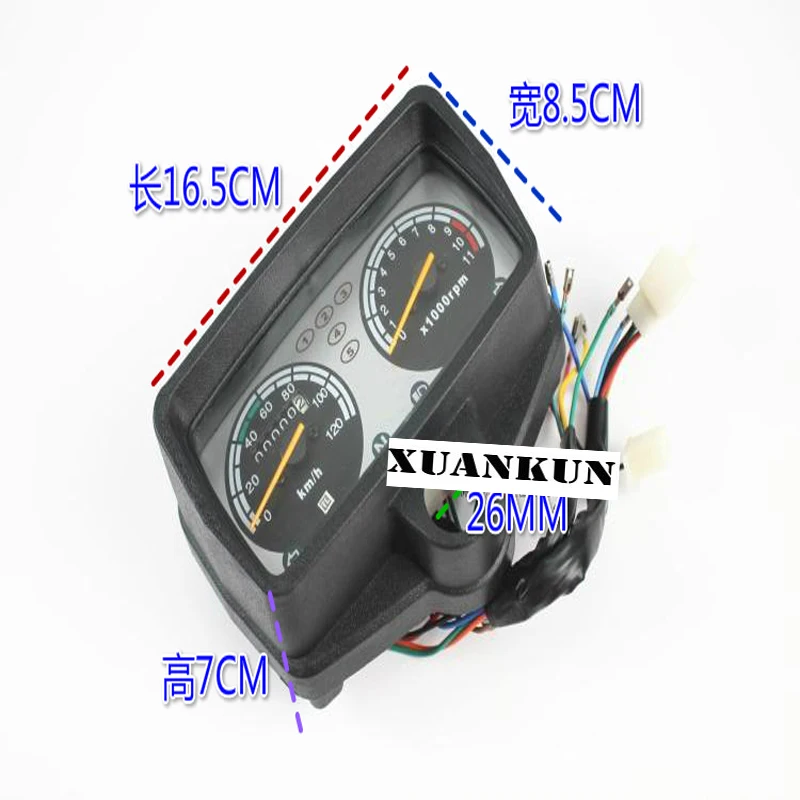 XUANKUN Motorcycle Instrument CG125 XF125 ZJ125T Meter Odometer Instrument Assembly