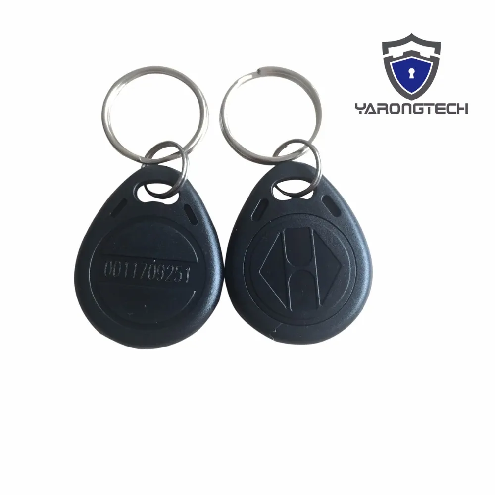 125khz LF TK4100 EM4100 ABS Waterproof Black RFID Keyfob Tag -100pcs