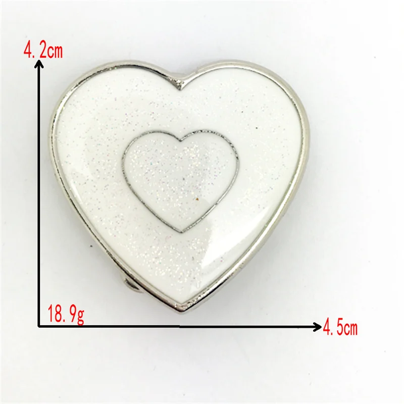 Custom Factory 200 pcs wholesale women's color heart-shaped metal belt buckle for 3 cm belt