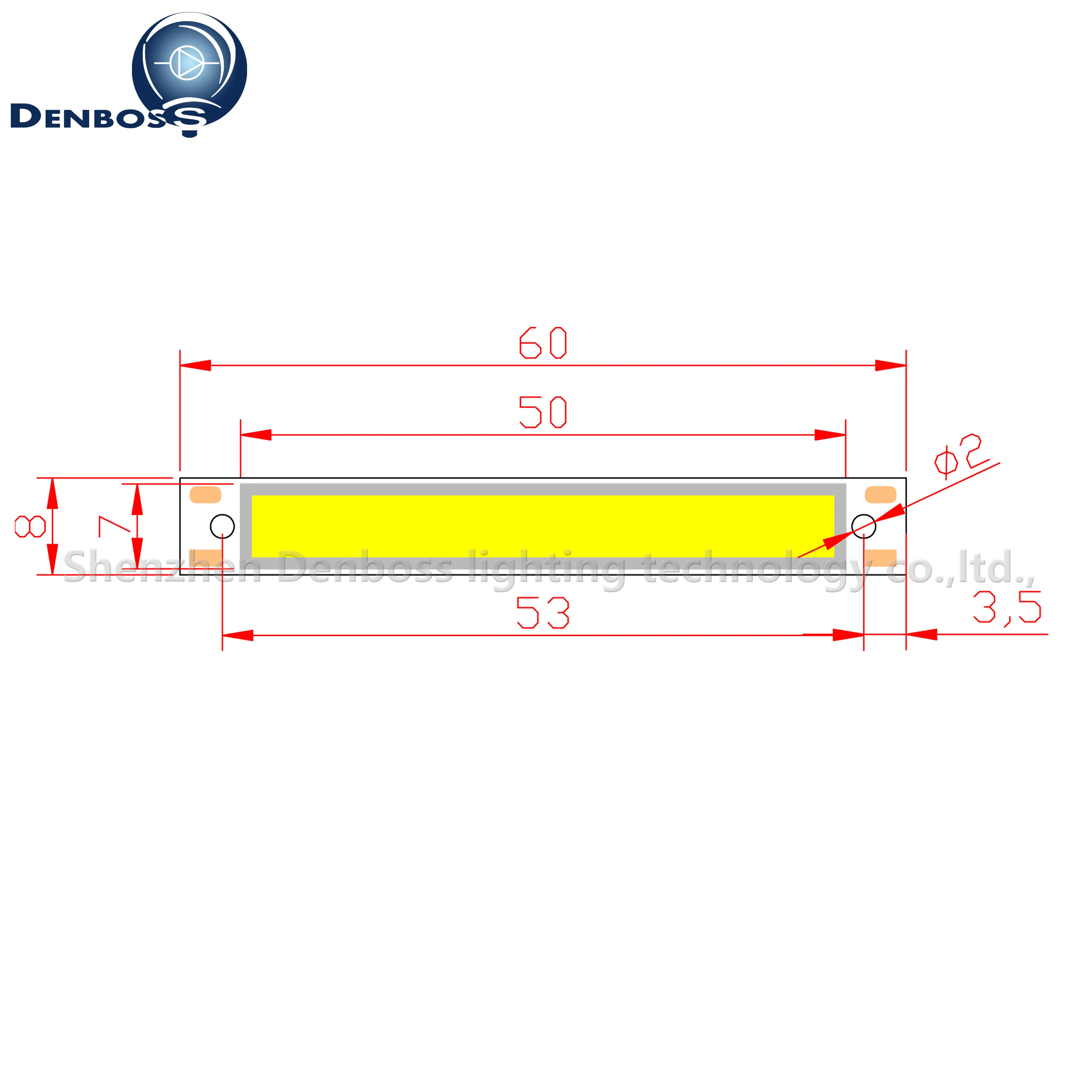 big promotion 60x8mm COB LED Strip 3W 2V 3V DC for work lamp DIY Bike light Bulb Warm White Blue Red led cob tubes Light source