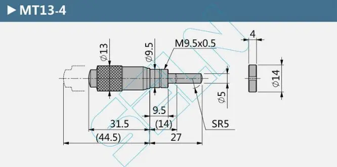 Поворотная ручка для микрометра 0-13 мм, 1 шт.