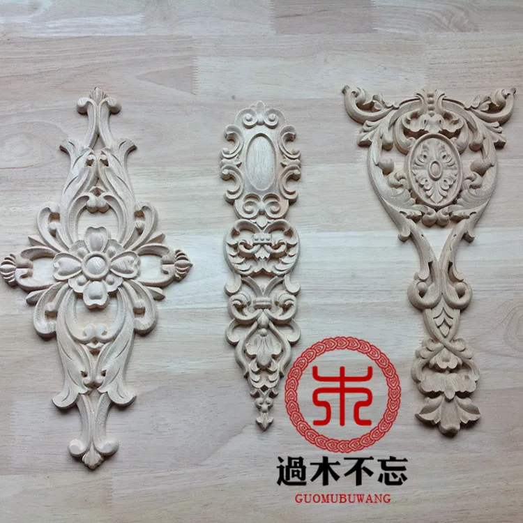 

Wood dongyang wood carving solid wood gate flower fashion flower applique fireplace applique