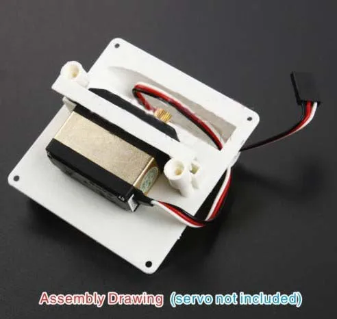 Servo Protector /Servo Mount for 36g/56g Servos White (one pair)