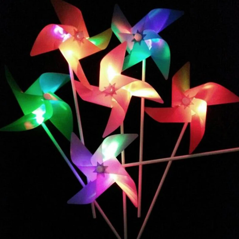 toys for kids led party led toy Glow Windmill Wind Spinner Yard Garden Ornaments Decor Kids Toys Outdoor Gift glow in the dark