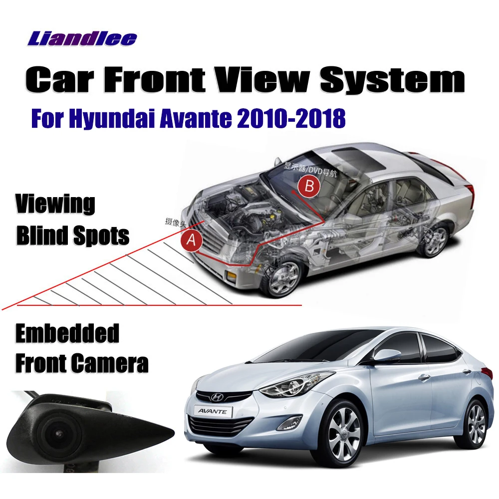 

Car Front LOGO Grill Camera For Hyundai Avante 2010-2018 2015 Not Reverse Rearview Parking CAM Wide Angle