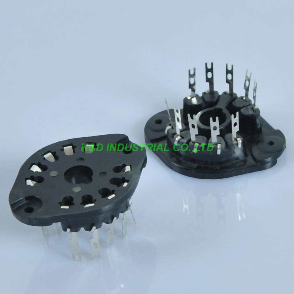 

2pcs 10Pin Tube Socket Chassis Mount EL156 EL12 EYY13 EF14 AZ12 VF14 EF12 for Tube Amplifier