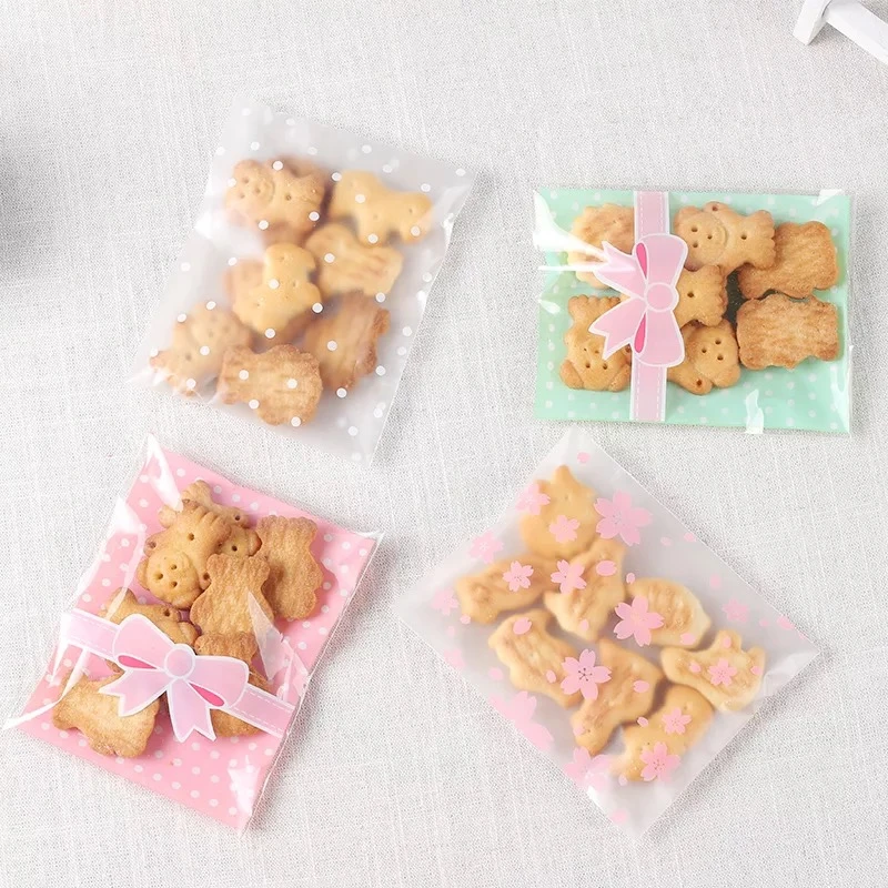 100 pcs/lot 8*10cm Cookie Packaging Bags Small Frosted Dot Bags For Biscuits Wedding Decoration Sweety Candy Bag