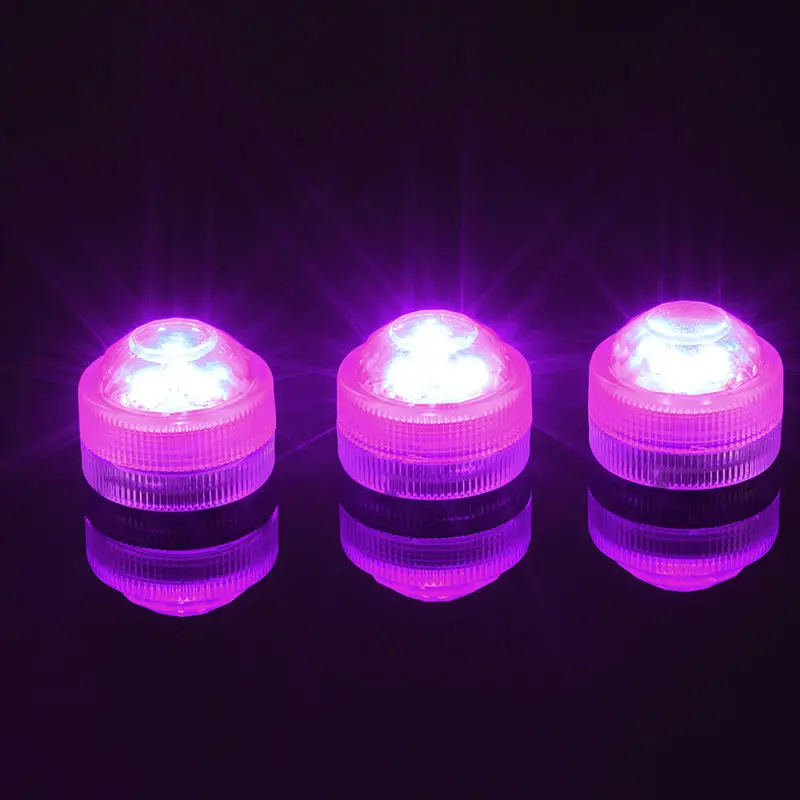 10pcs/set 3528smd LED tea light remote controller floralyte submersible vase candle lamp 3LED wedding party decoration lighting