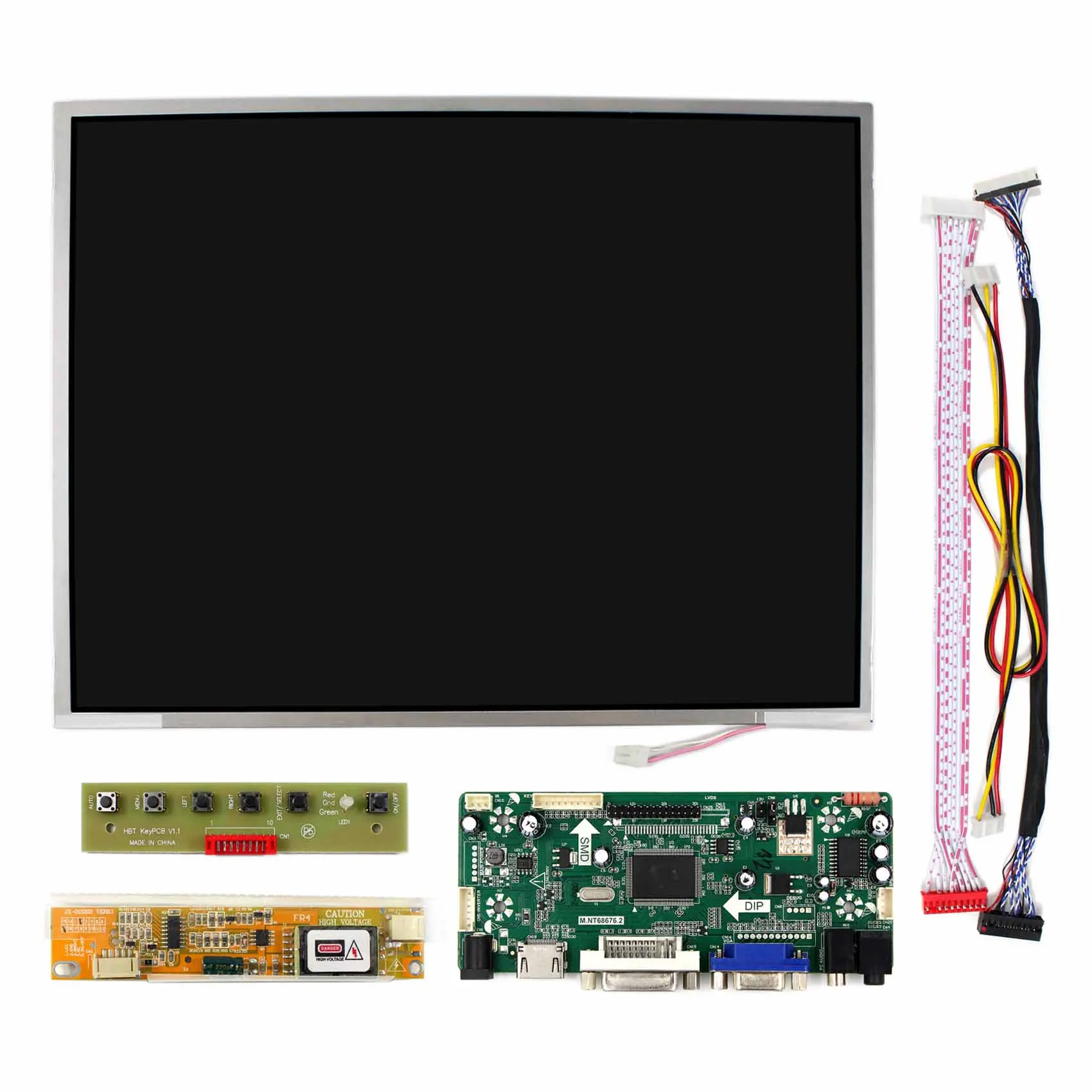 HD MI DVI VGA LCD Controller Board 12.1inch 1024x768 N121X5 LTN121XT HT121X01 LCD Panel