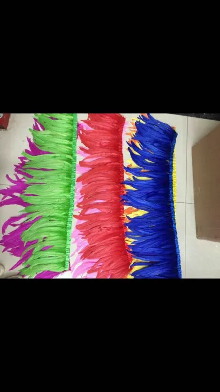 Wholesale 10 yards  high quality natural Cock tail Feathers ribbon 12-14inch/30-35cm wide  Decorative diy  Clothing Accessories