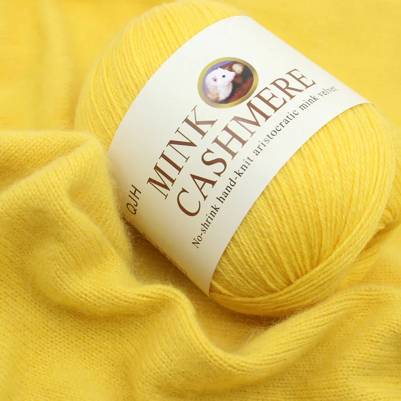 50g/Pcs Mink Cashmere Yarn Wool Crochet Yarn For Hand Knitting DIY Sweater Blanket Scarf Knitting Needles Yarn