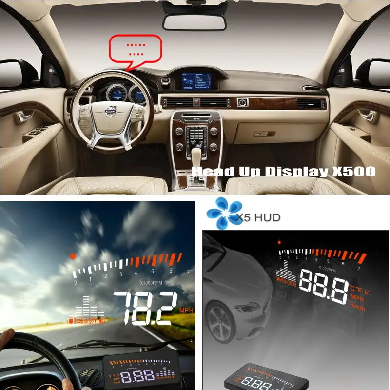 Car HUD Head Up Display For Volvo C70/S40/S60/S70/S80/S90/V40/V70/V90/XC70 2010-2014 Auto Accessories Safe Driving Screen