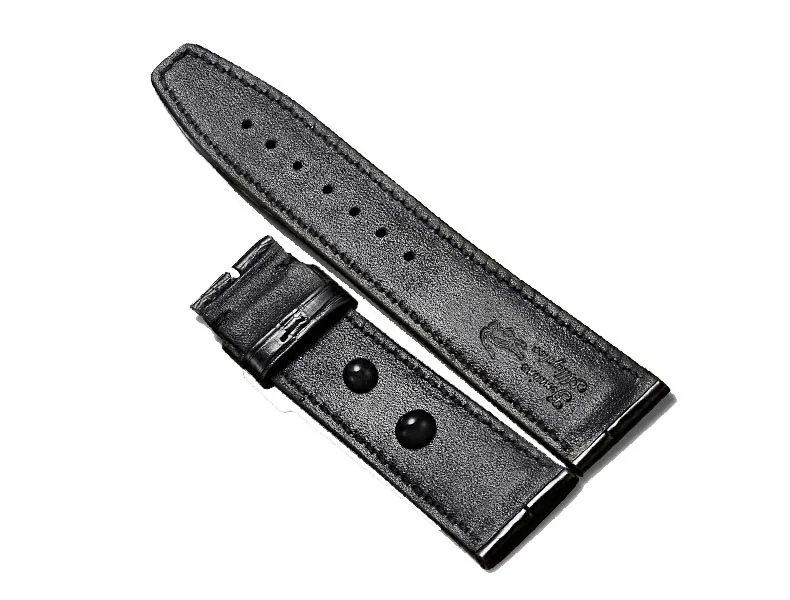 ZLIMSN Watch Men Alligator Leather Watch Bands Strap 20 22mm Replacement Black Brown Genuine Leather Watchbands Butterfly Buckle