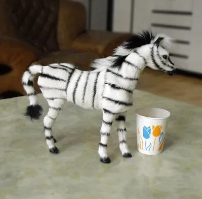 realistic zebra toy model / vivid zebra toy  made of PE mold&fur ideal as home decoration or children gift