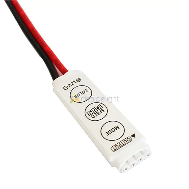 5pcs Mini RGB 3 Keys Controller DC12V 144W for 5050 3528 RGB LED Strip Light 19 Dynamic Modes and 20 Static Color