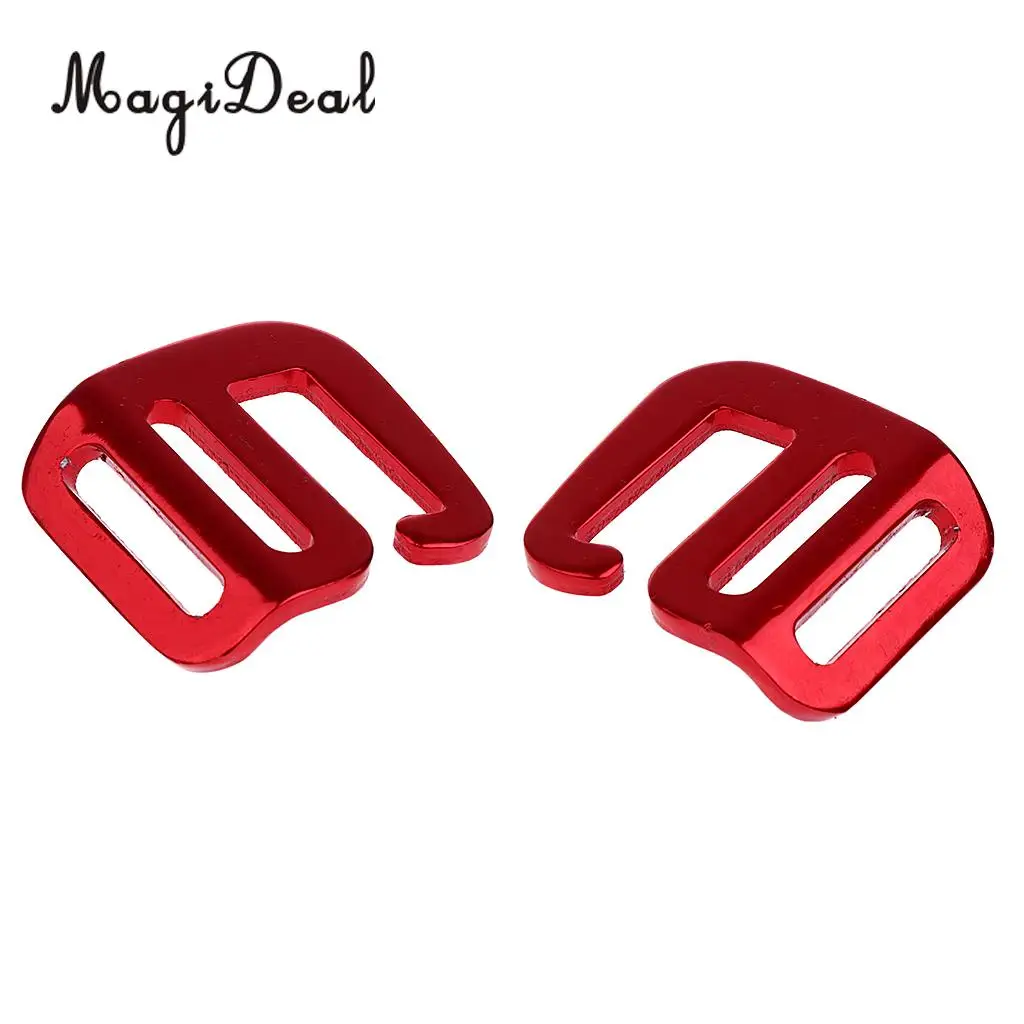 MagiDeal 4 Pcs 1 นิ้ว G Hook กลางแจ้ง Webbing BUCKLE สำหรับกระเป๋าเป้สะพายหลัง 25 มม.สีดำสีแดง