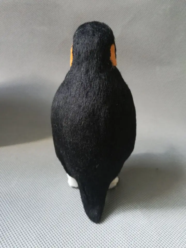 real life toy 14x6x8cm cute penguin polyethylene& furs standing penguin model home decoration props,toy d0179