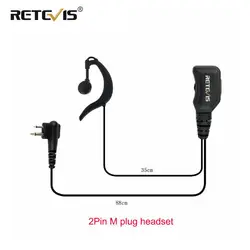 Retevis R-111 볼륨 조절 식 이어폰 PTT 마이크 헤드셋, 모토로라 GP68 CP88 CT150 P080 PRO1150, HYT TC-500 무전기 용