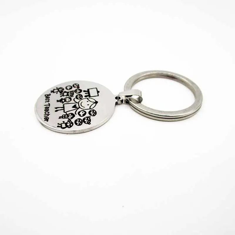 YGLCJ Stainless Steel Keychain Teacher Thanksgiving Gift Teacher'S Day Teacher Stainless Steel Jewelry Student Send Teacher Gift