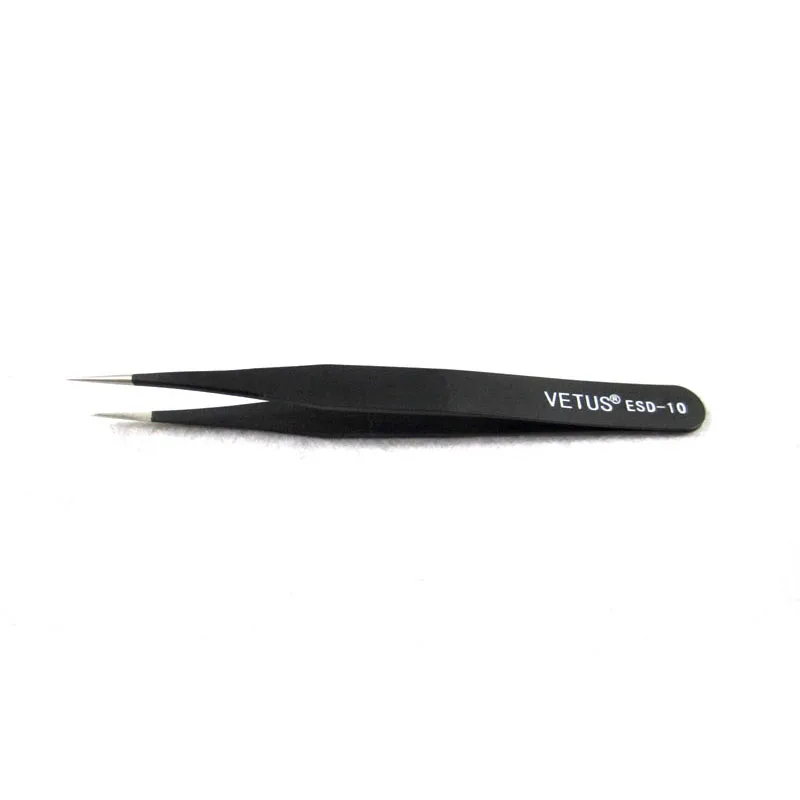 Pinzas antiestáticas de acero inoxidable VETUS BGA Precision ESD herramientas manuales de soldadura de retrabajo SMD