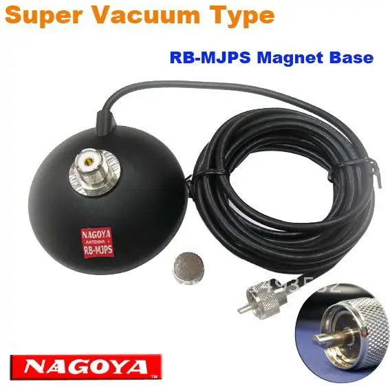 NAGOYA Super Vacuum Type Roof Magnetic Mount RB-MJPS Megnet Base for Car Radio