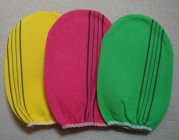 Free shipping 100 pcs/lot italy towel korea glove viscose scrub mitt body scrub glove kessa mitt exfoliating tan glove (normal)